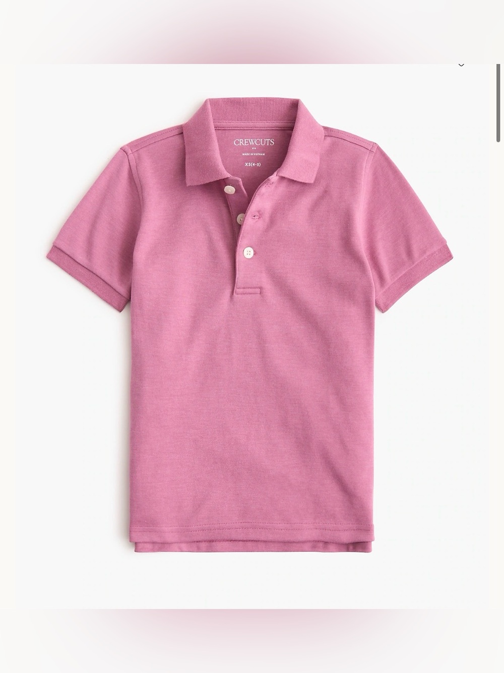 BN JCrew Crewcuts Boys' soft-touch polo shirt - Size Medium - Heather Faded Wine